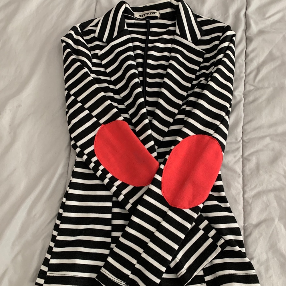 Black and white stripped blazer